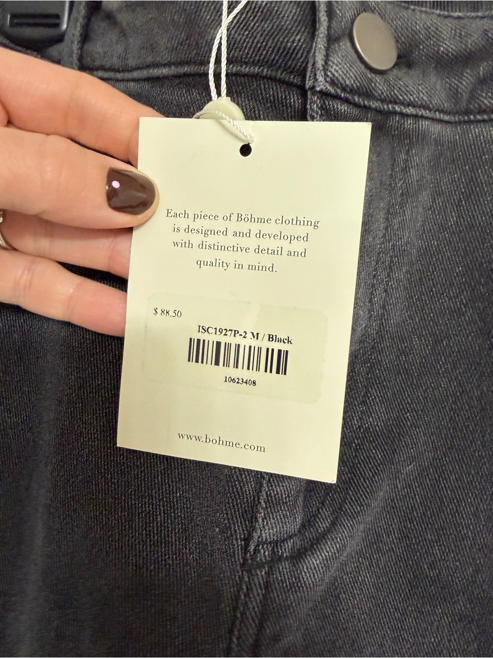 Bohme Embroidered Flare Jeans - Dark Gray - Picture 5 of 8